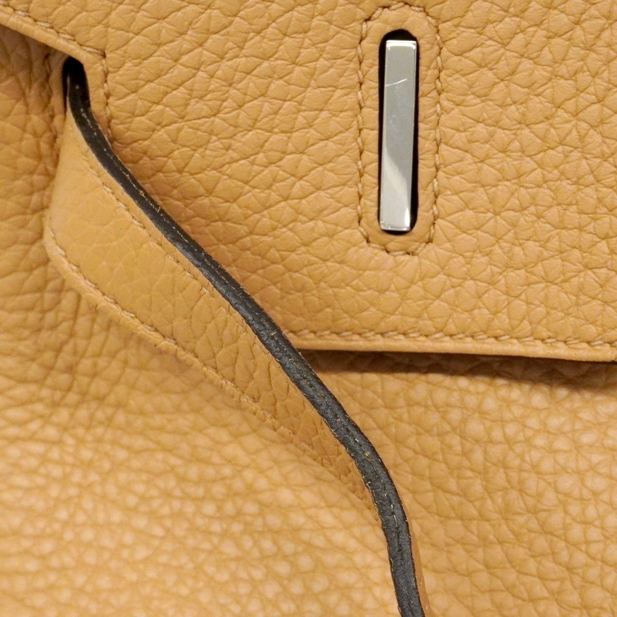 Hermes Handbag Birkin 35 Taurillon Clemence Chai Silver — view 8