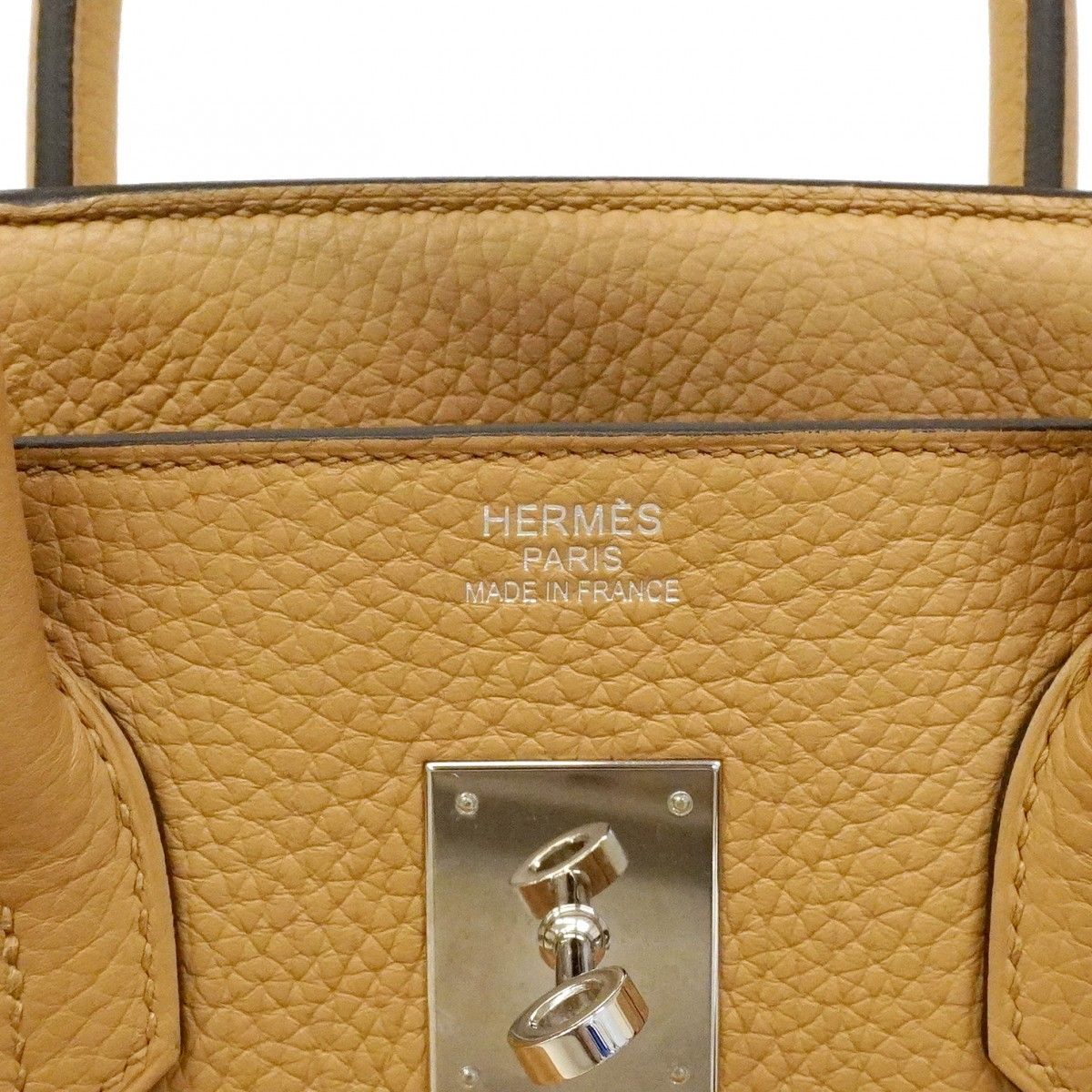 Hermes Handbag Birkin 35 Taurillon Clemence Chai Silver — view 5