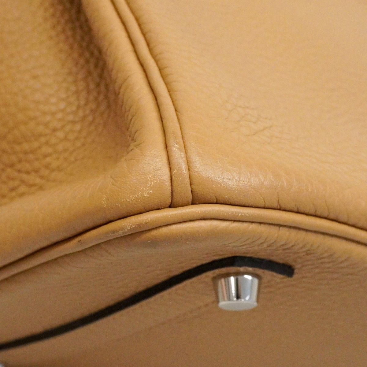 Hermes Handbag Birkin 35 Taurillon Clemence Chai Silver — view 6