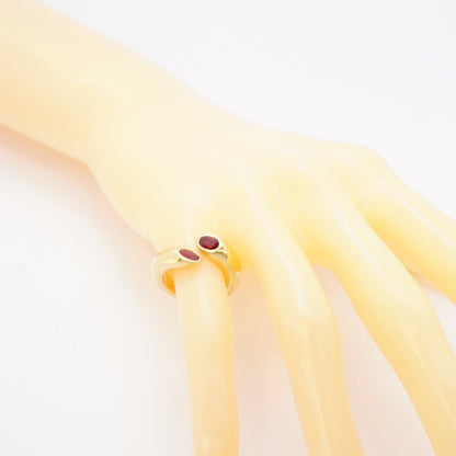 Cartier Ring Ellipse Tet 18k Yellow Gold Ruby Red — view 7