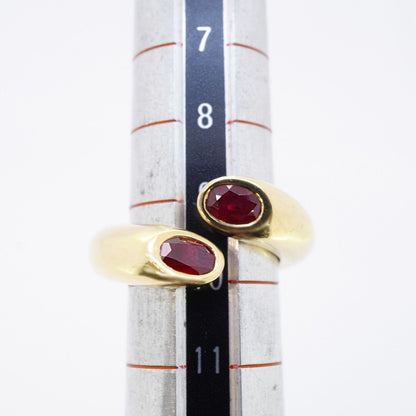 Cartier Ring Ellipse Tet 18k Yellow Gold Ruby Red — view 6