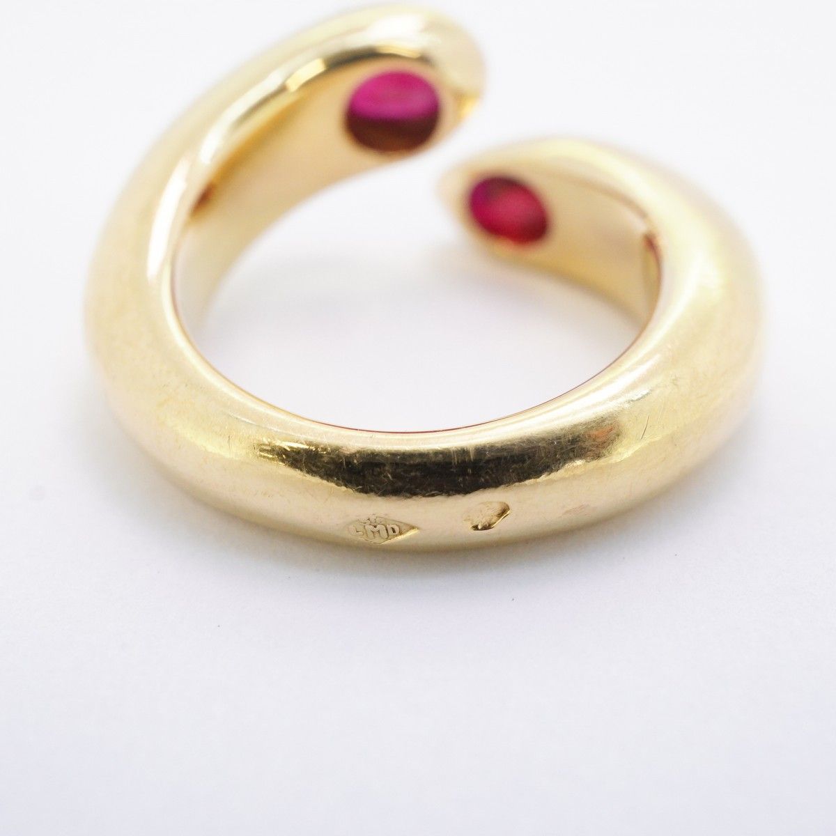 Cartier Ring Ellipse Tet 18k Yellow Gold Ruby Red — view 5