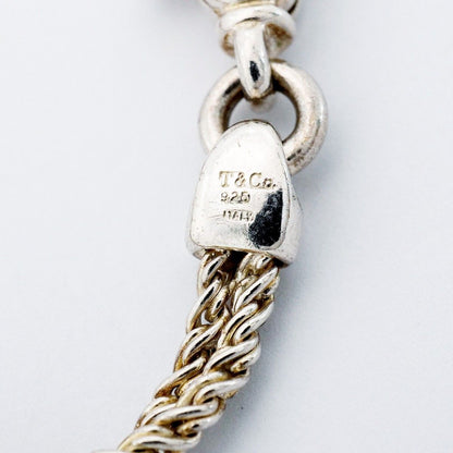Tiffany & Co Bracelet Center Knot Double Rope 925 Sterling Silver — view 5