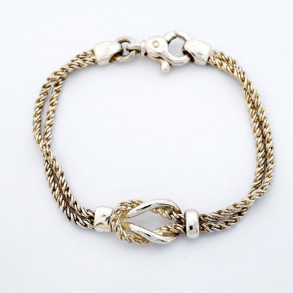 Tiffany & Co Bracelet Center Knot Double Rope 925 Sterling Silver — view 3