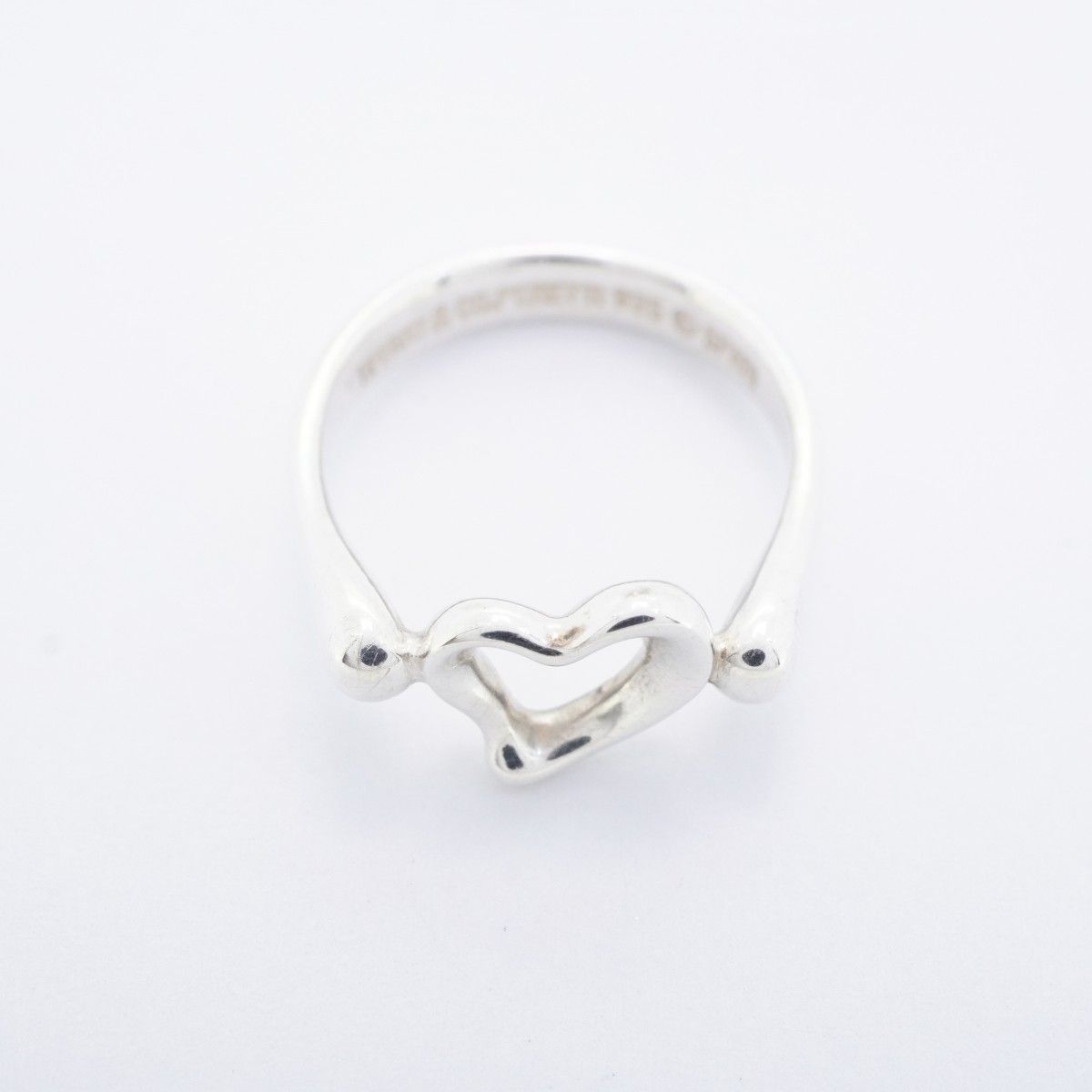 Tiffany & Co Ring Open Heart 925 Sterling Silver — view 3