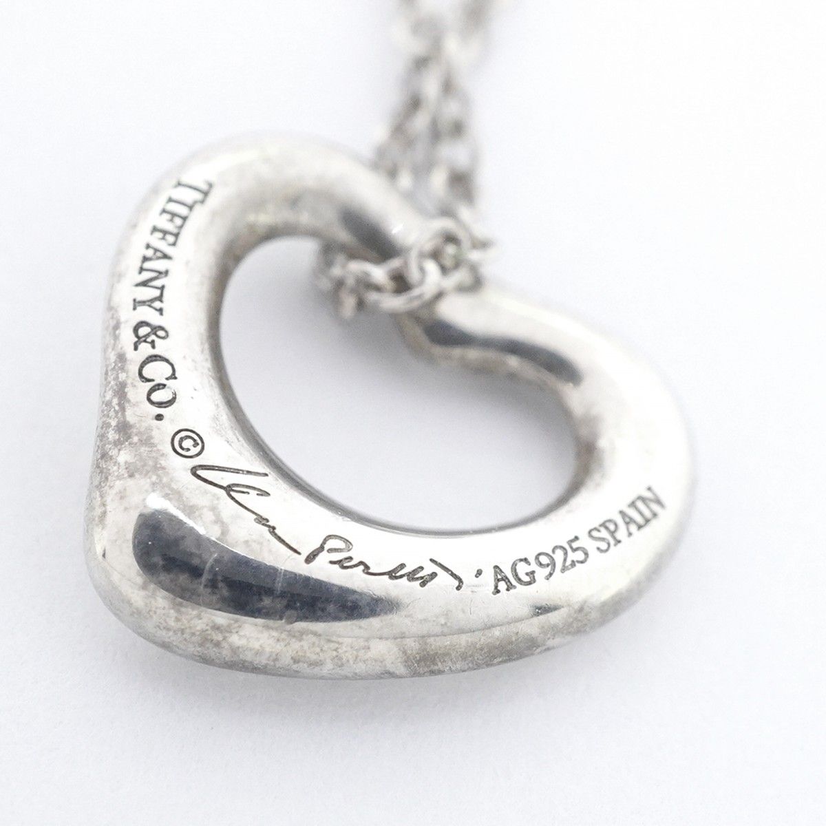 Tiffany & Co Necklace Open Heart 925 Sterling Silver — view 7