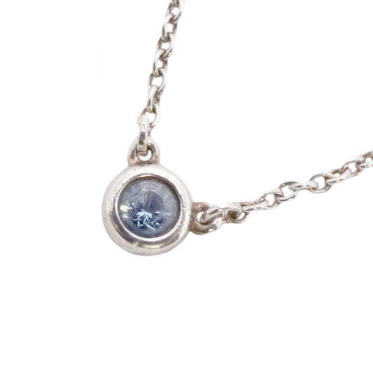 Tiffany & Co Necklace by the Yard 925 Sterling Silver Aquamarine Blue