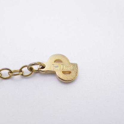 Dior Necklace CD Logo Gold Plated Rhinestone — view 5