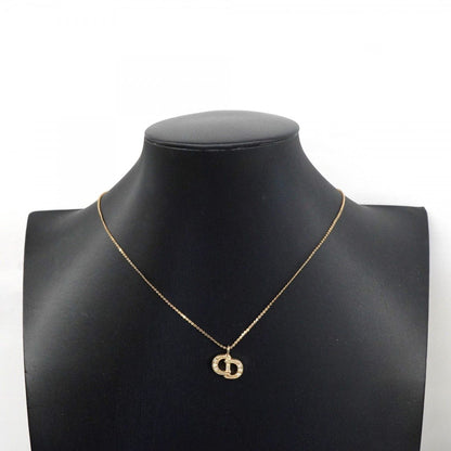 Dior Necklace CD Logo Gold Plated Rhinestone — view 6