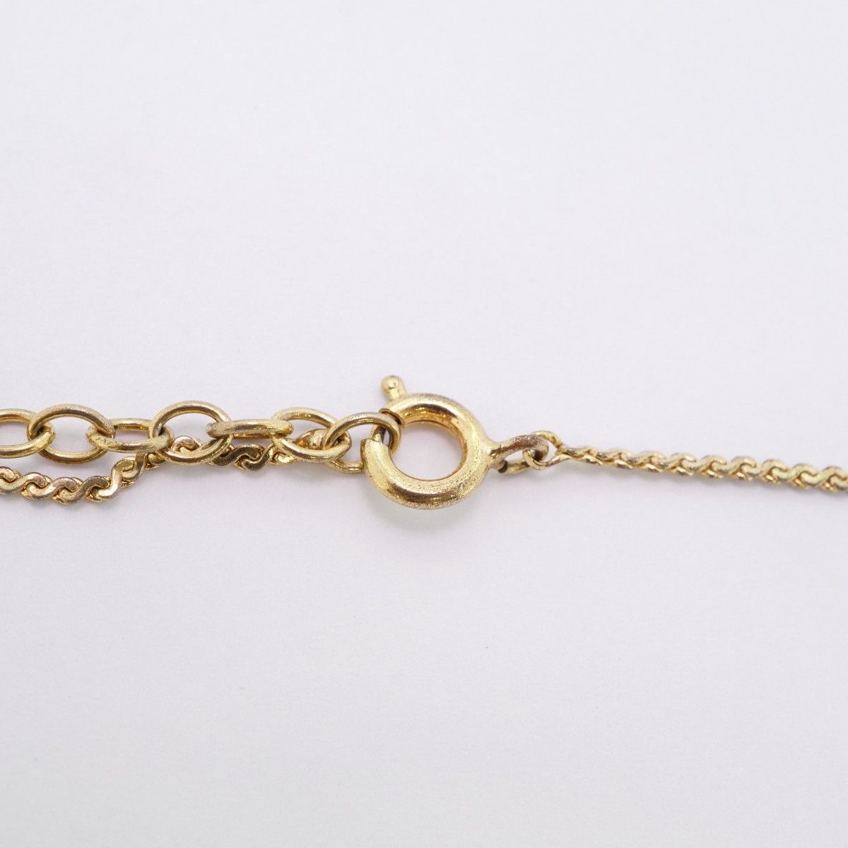 Dior Necklace CD Logo Gold Plated Rhinestone — view 4