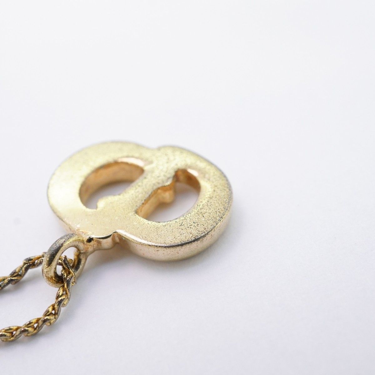 Dior Necklace CD Logo Gold Plated Rhinestone — view 7