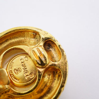 Chanel Earrings Vintage Logo Round — view 6
