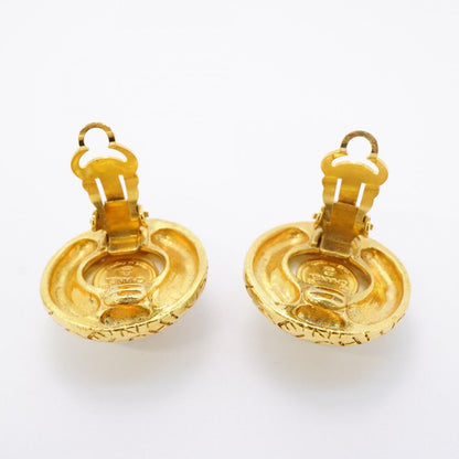 Chanel Earrings Vintage Logo Round — view 9