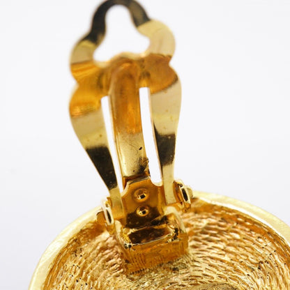Chanel Earrings Vintage CC Logo Quilted Round — view 6