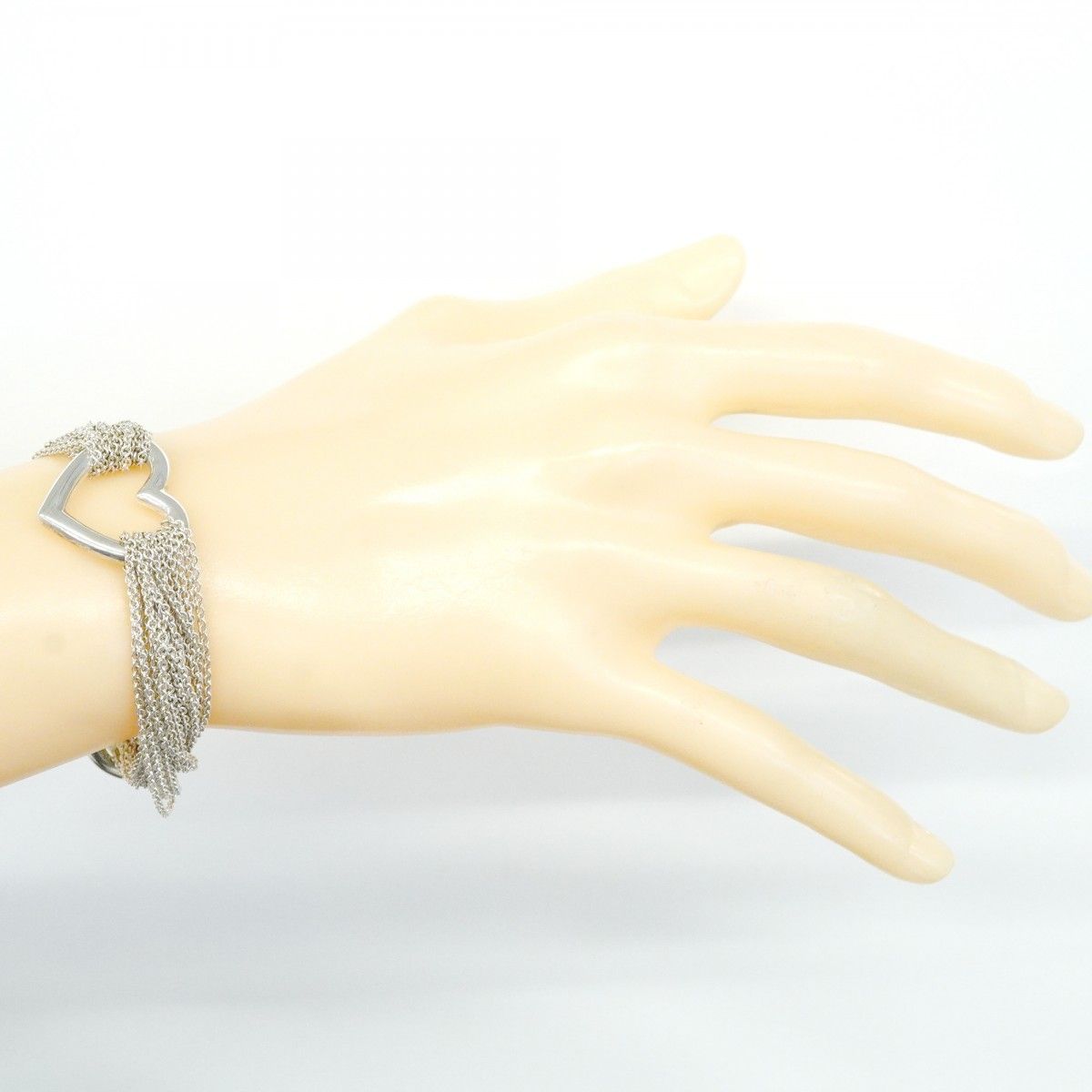 Tiffany & Co Bracelet Open Heart Toggle 925 Sterling Silver — view 5