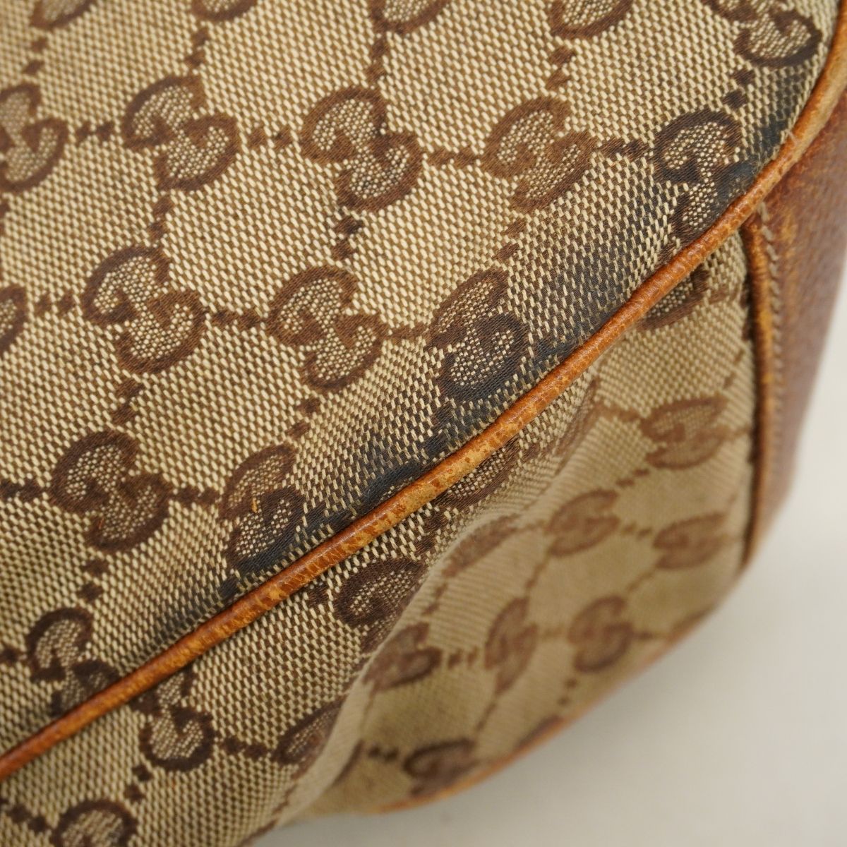 Gucci Handbag GG Canvas Bamboo Brown Gold — view 8