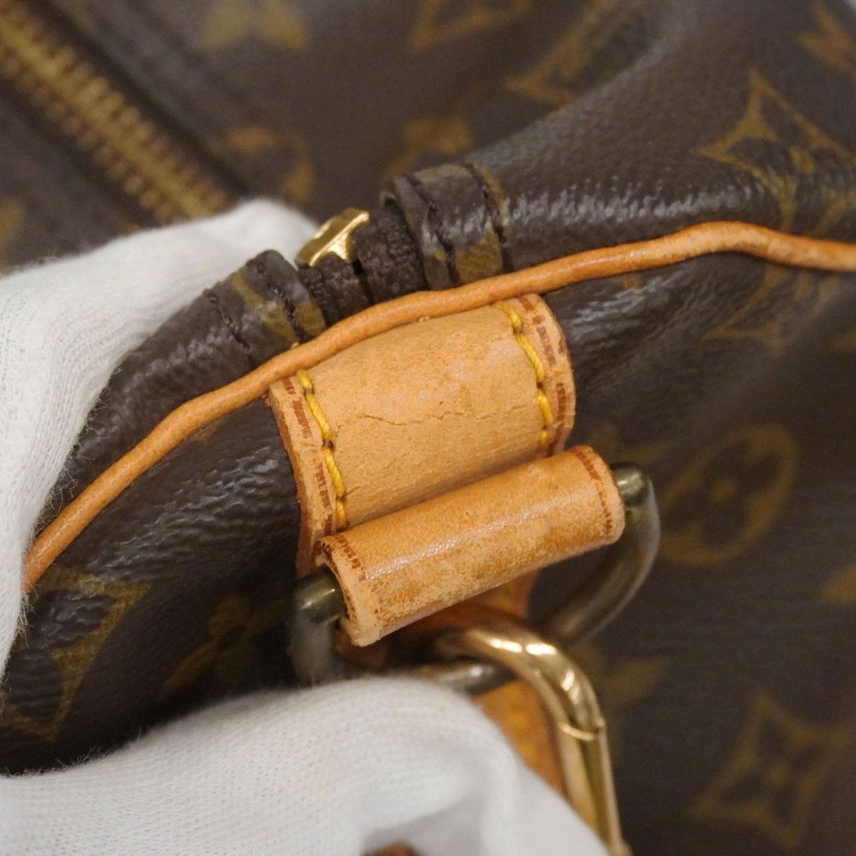 Louis Vuitton Boston Bag Monogram Keepall Bandouliere 55 Brown — view 7