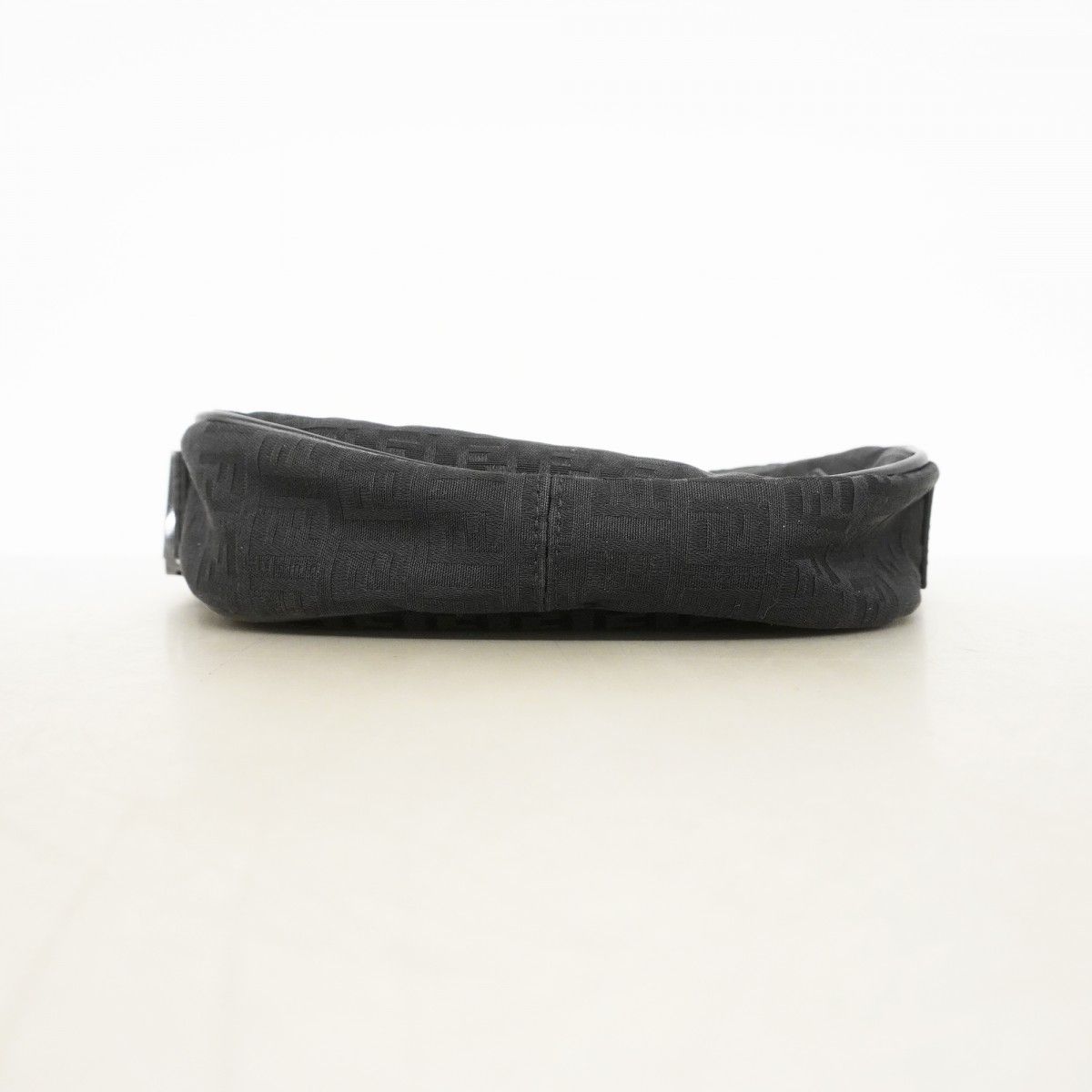 Fendi Shoulder Bag Zucchino Nylon Canvas Black Silver — view 3