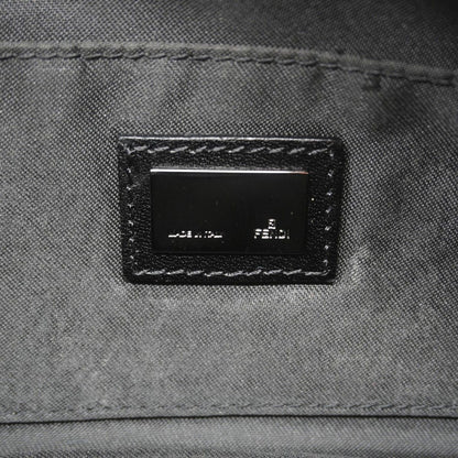 Fendi Shoulder Bag Zucchino Nylon Canvas Black Silver — view 5