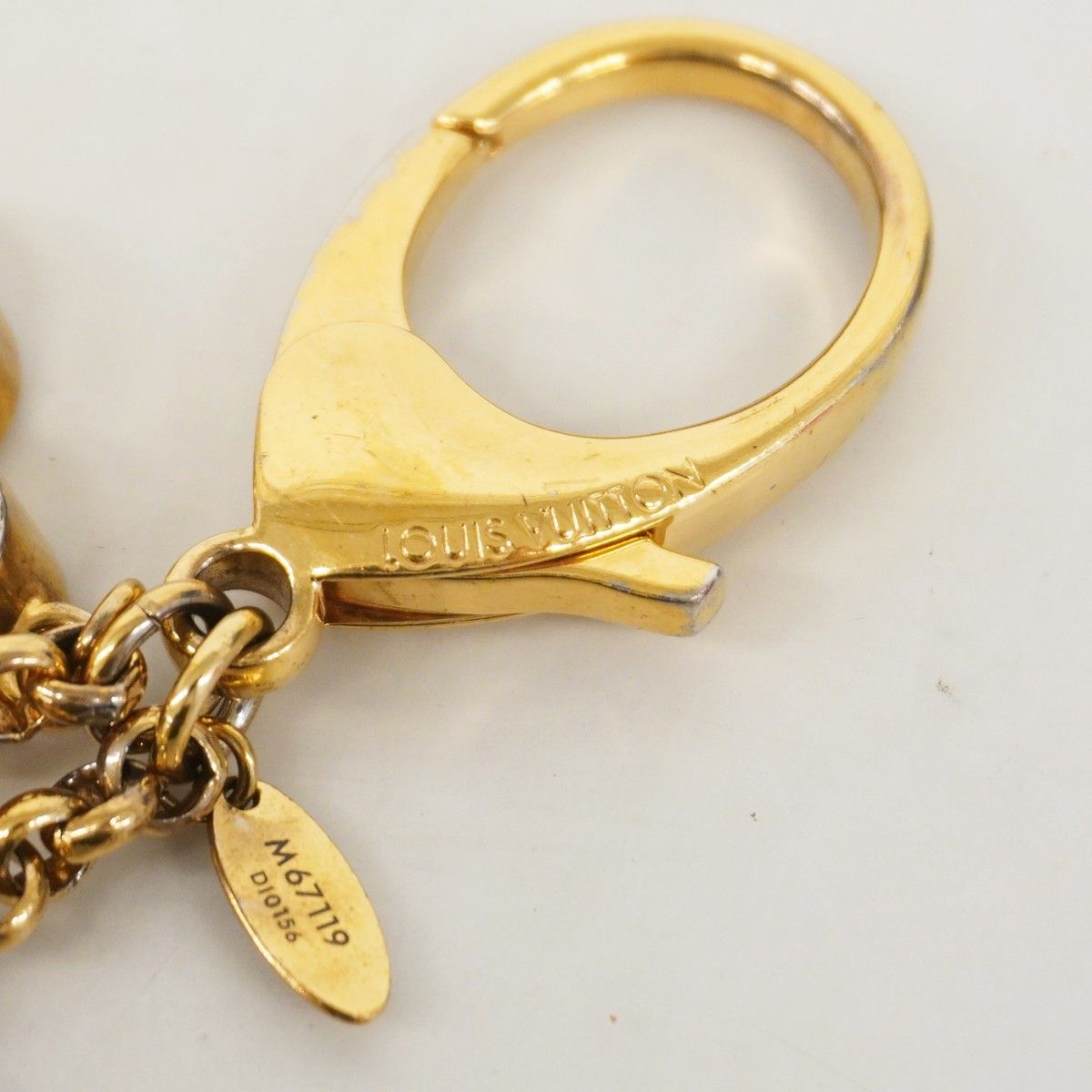 Louis Vuitton Key Holder Charm Fleur Monogram Gold Black Cles — view 6