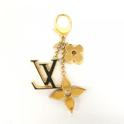 Louis Vuitton Key Holder Charm Fleur Monogram Gold Black Cles — view 9