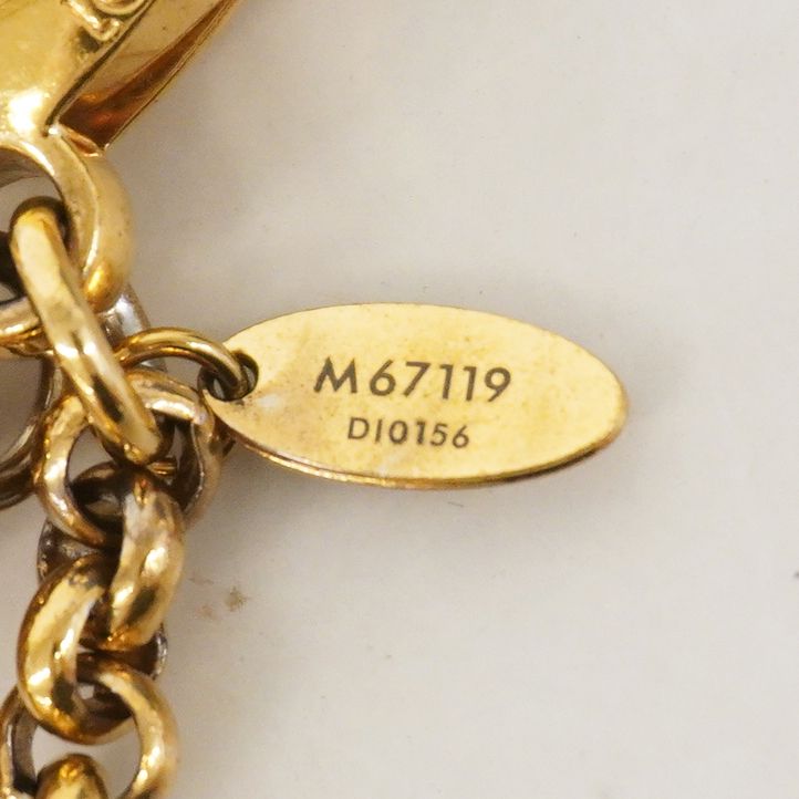 Louis Vuitton Key Holder Charm Fleur Monogram Gold Black Cles — view 8