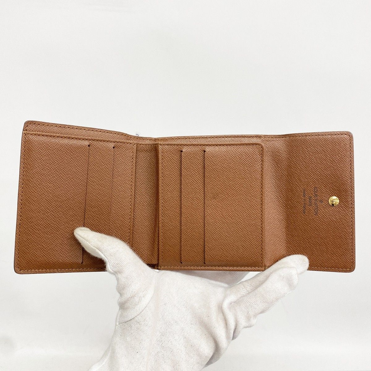 Louis Vuitton Trifold Wallet Monogram Portefeuille Elise Brown — view 3