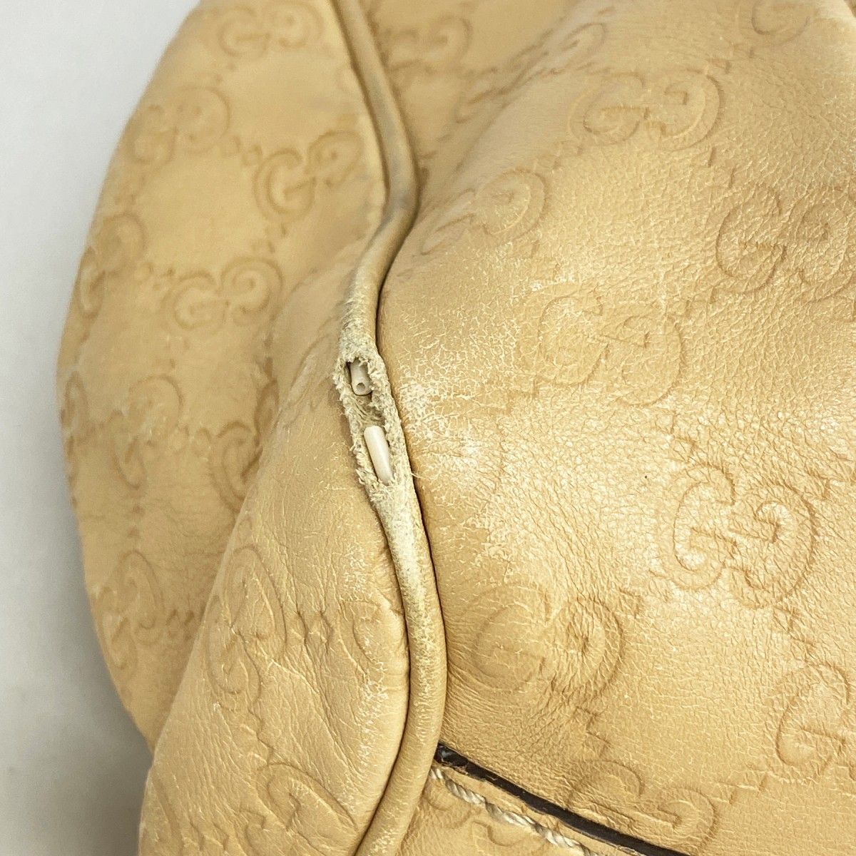 Gucci Tote Guccissima Leather Beige Chien Pants Gold — view 6
