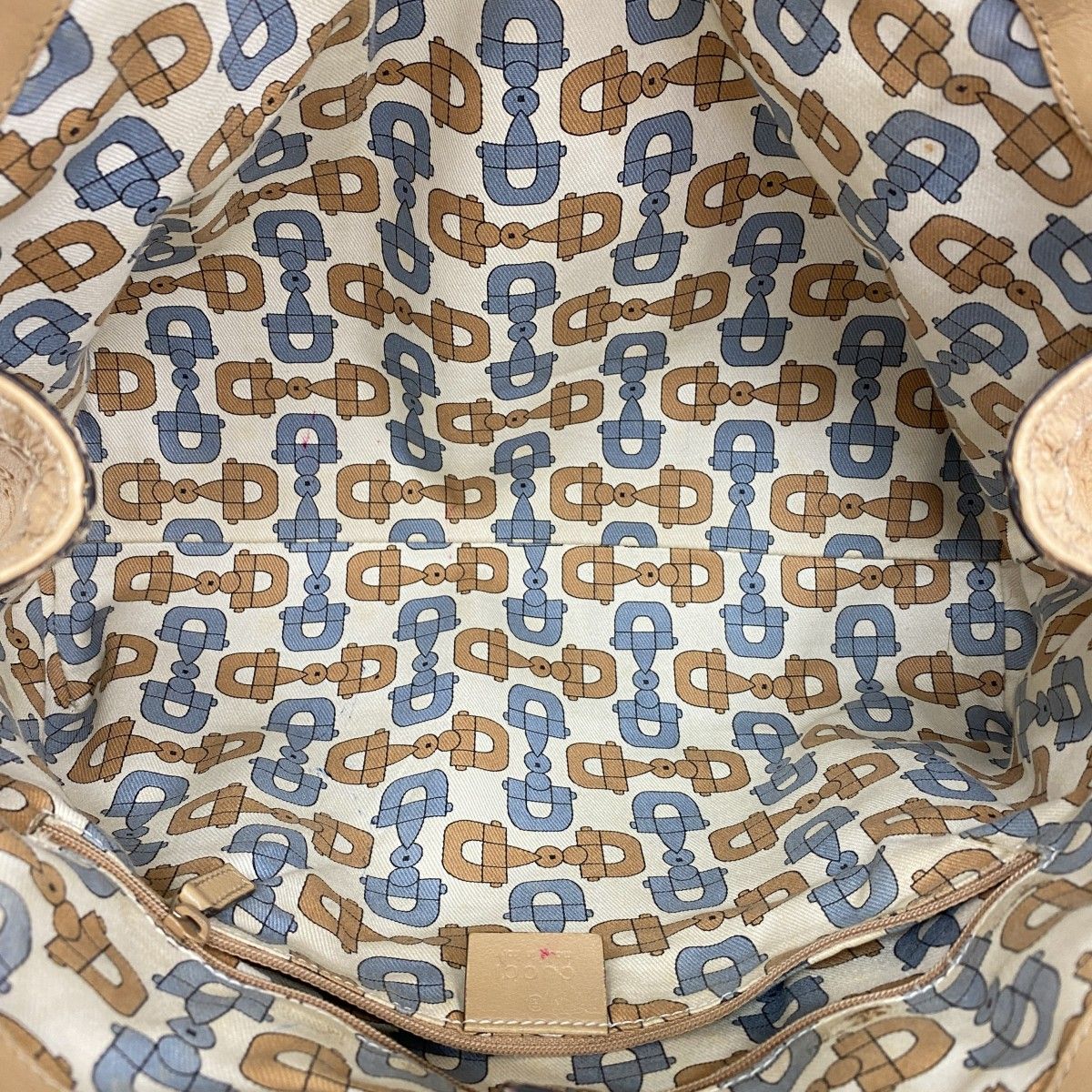 Gucci Tote Guccissima Leather Beige Chien Pants Gold — view 4