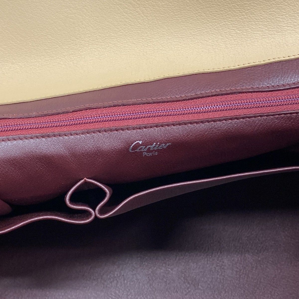 Cartier Tote Cabochon Leather Light Brown Silver — view 5