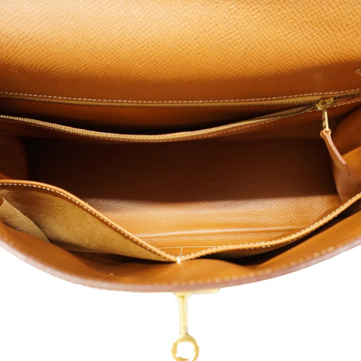 Hermes Handbag Kelly 32 Courchevel Gold 2-Way Bag — view 4