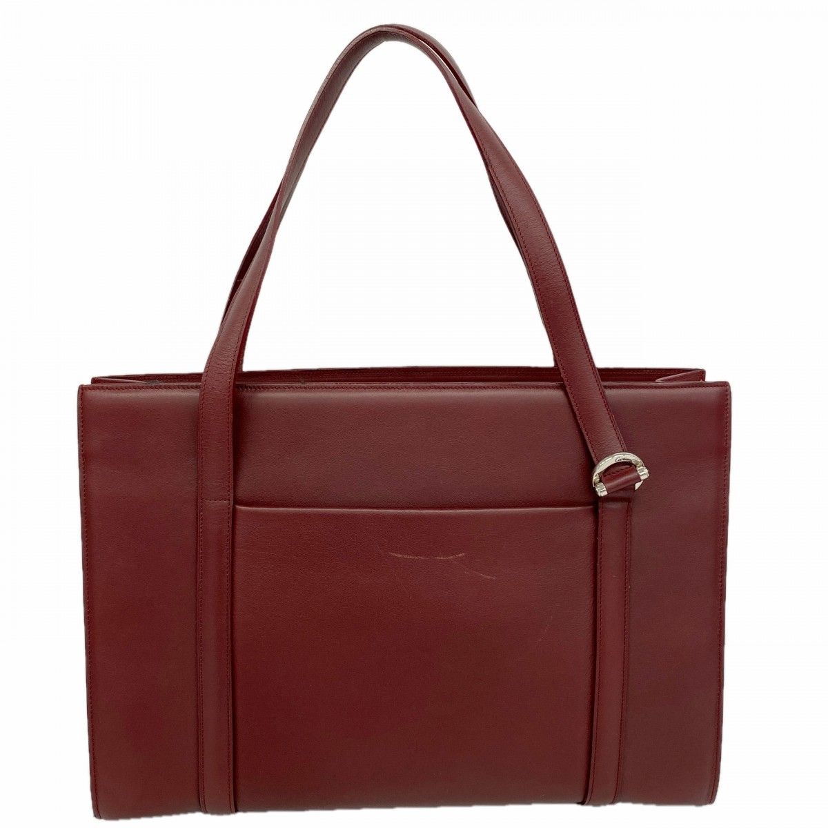 Cartier Tote Cabochon Leather Bordeaux Silver