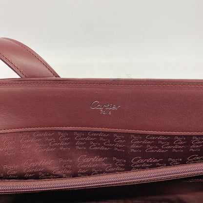 Cartier Tote Cabochon Leather Bordeaux Silver — view 5