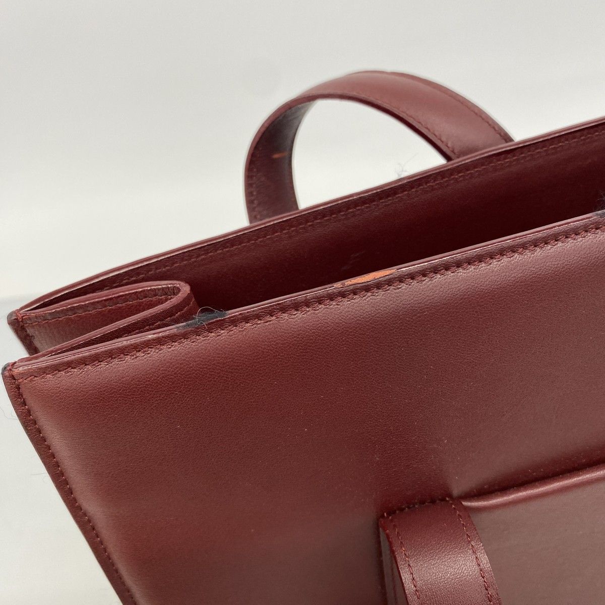 Cartier Tote Cabochon Leather Bordeaux Silver — view 7