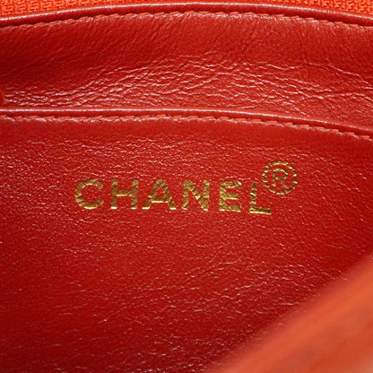 Chanel Shoulder Bag Mini Quilted Lambskin Red Gold — view 5
