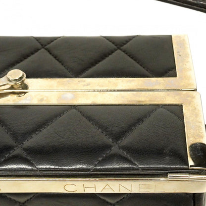 Chanel Handbag Quilted Lambskin Black Silver — view 7