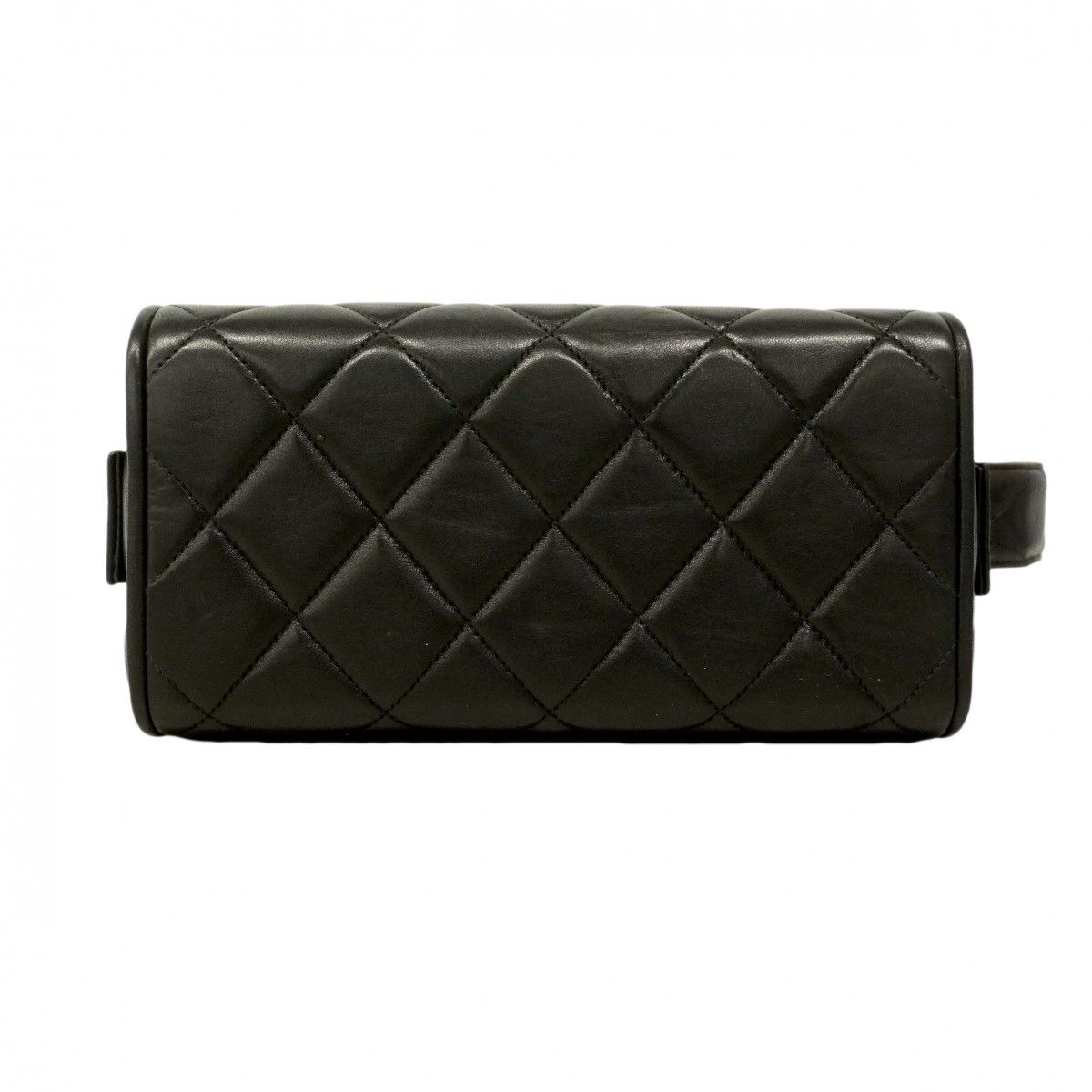 Chanel Handbag Quilted Lambskin Black Silver — view 3
