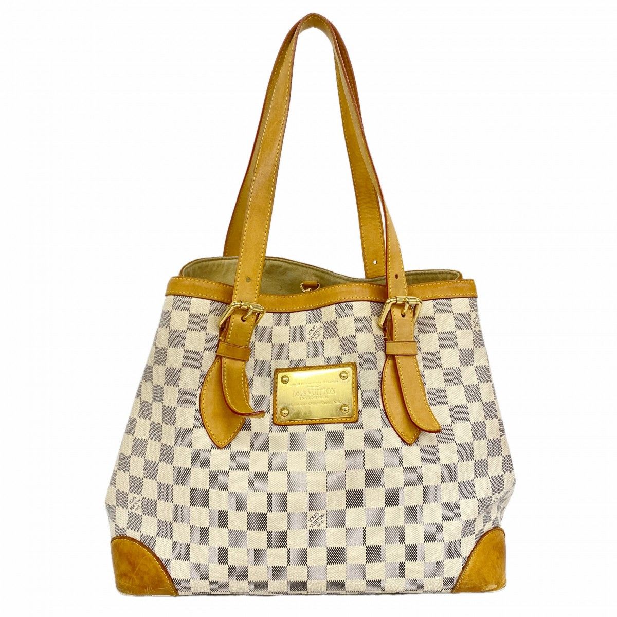 Louis Vuitton Tote Damier Azur Hampstead MM White