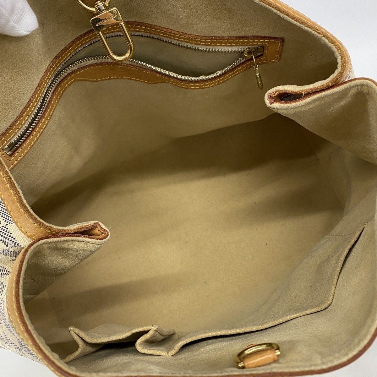 Louis Vuitton Tote Damier Azur Hampstead MM White — view 4