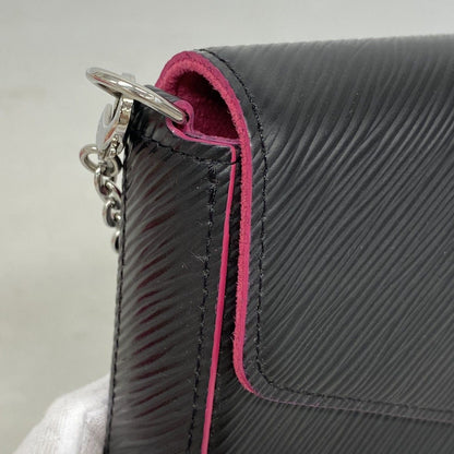Louis Vuitton Shoulder Wallet Epi Pochette Felicie Noir Hot Pink Cles — view 6