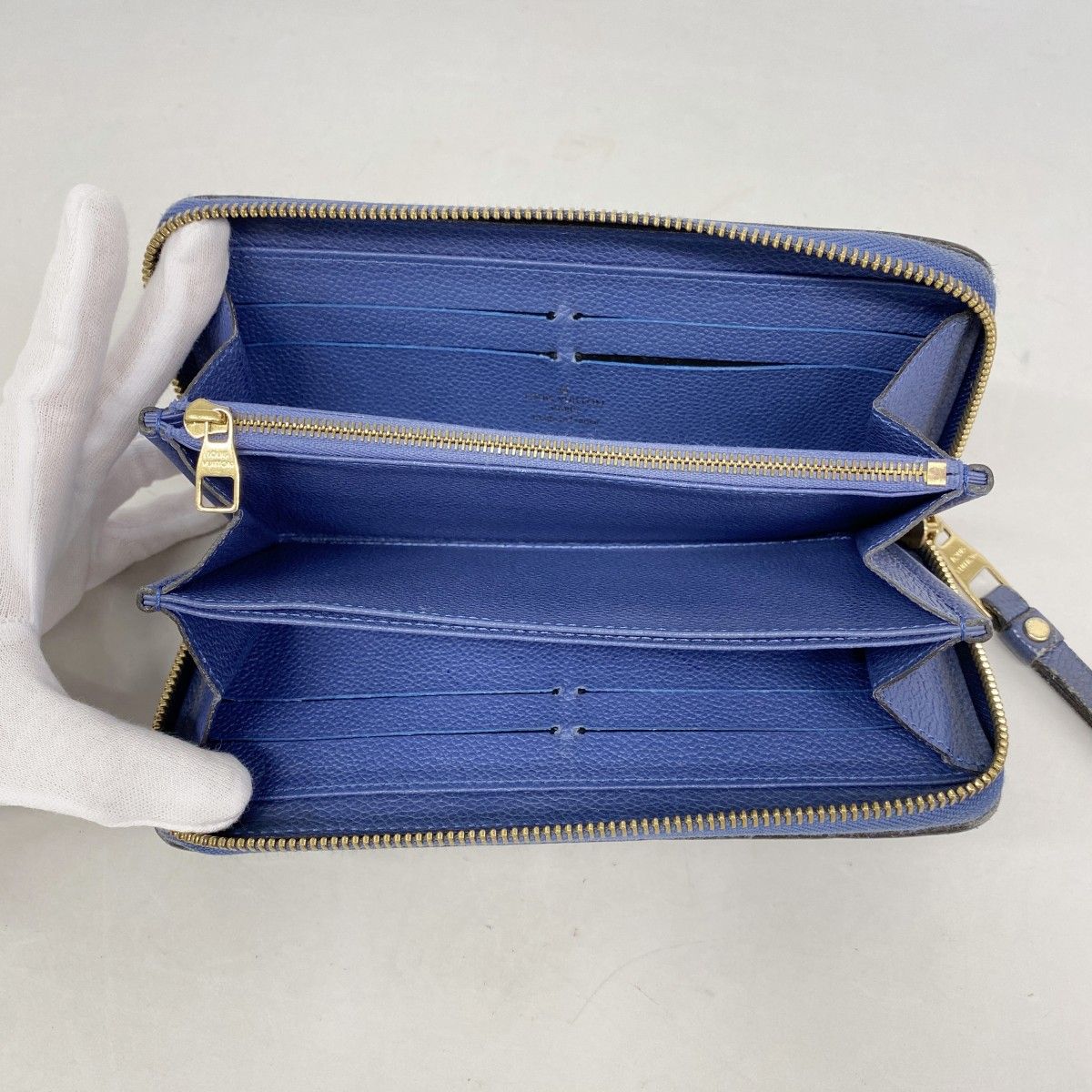 Louis Vuitton Wallet Monogram Empreinte Zippy Denim Ankle — view 3