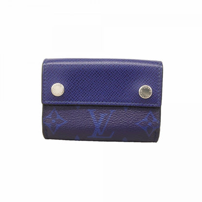 Louis Vuitton Trifold Wallet Taigarama Discovery Compact Blue