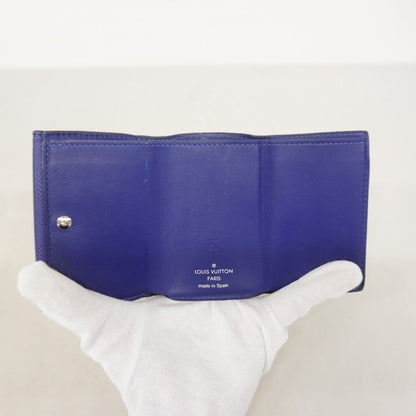 Louis Vuitton Trifold Wallet Taigarama Discovery Compact Blue — view 3