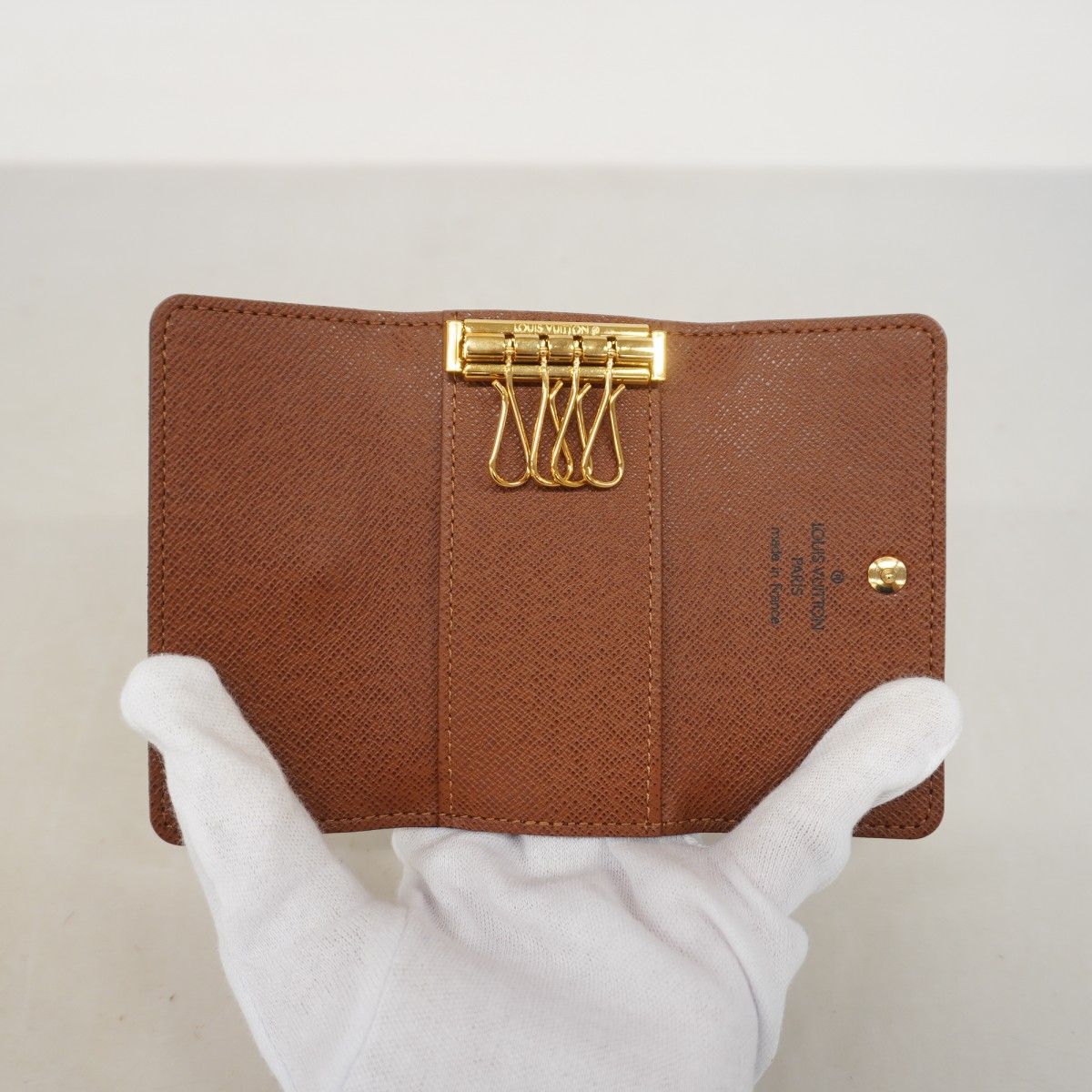 Louis Vuitton Key Case Monogram Multicles 4 Brown Key Holder — view 3