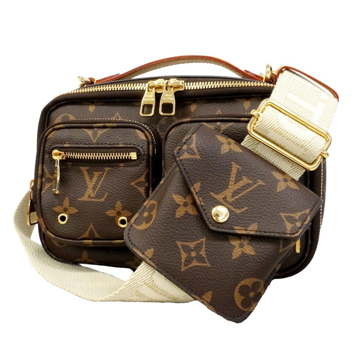 Louis Vuitton Handbag Monogram Utility Crossbody Brown 2-Way Bag