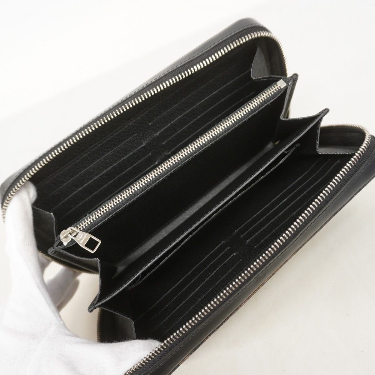 Louis Vuitton Wallet Damier Graphite Zippy XL Black Gray — view 3