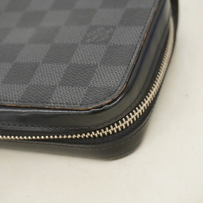 Louis Vuitton Wallet Damier Graphite Zippy XL Black Gray — view 5