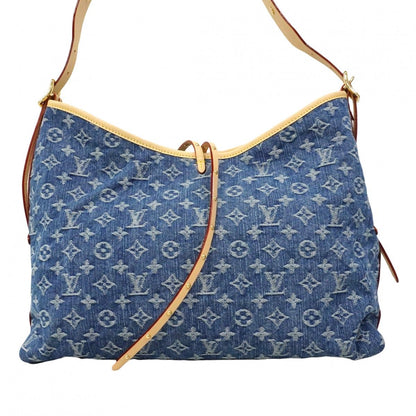 Louis Vuitton Shoulder Bag Monogram Denim Carryall NM MM Blue — view 8