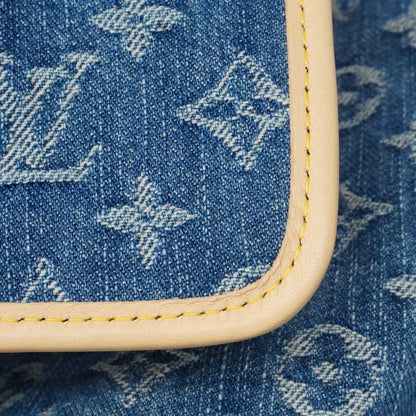 Louis Vuitton Shoulder Bag Monogram Denim Carryall NM MM Blue — view 6