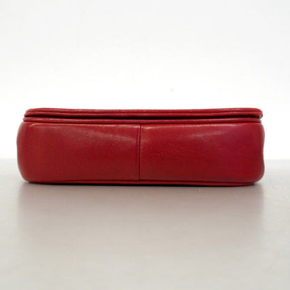 Chanel Shoulder Bag Lambskin Red Gold — view 3